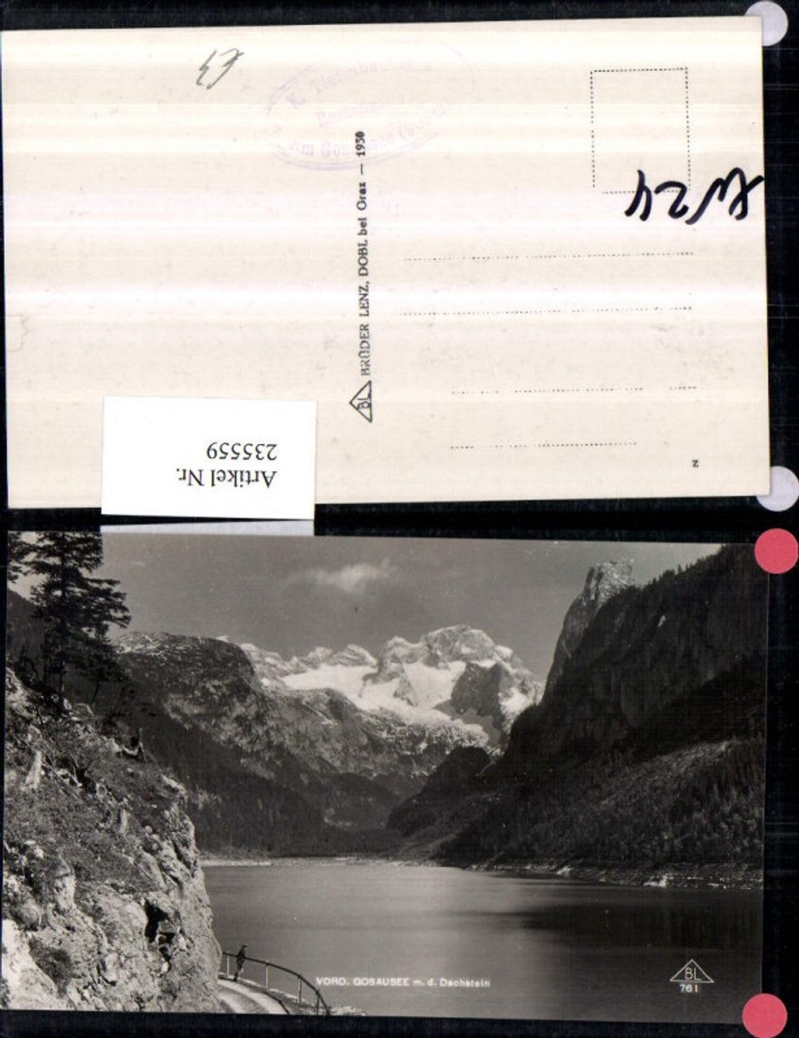 235559,Vorderer Gosausee b. Gosau m. d. Dachstein Bergkulisse