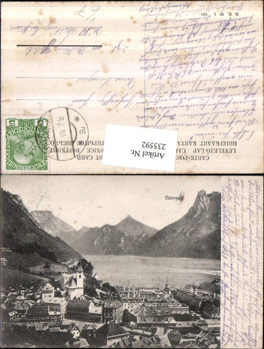 235592,Ebensee Teilansicht pub Brüder Kohn B.K.W.I. 825