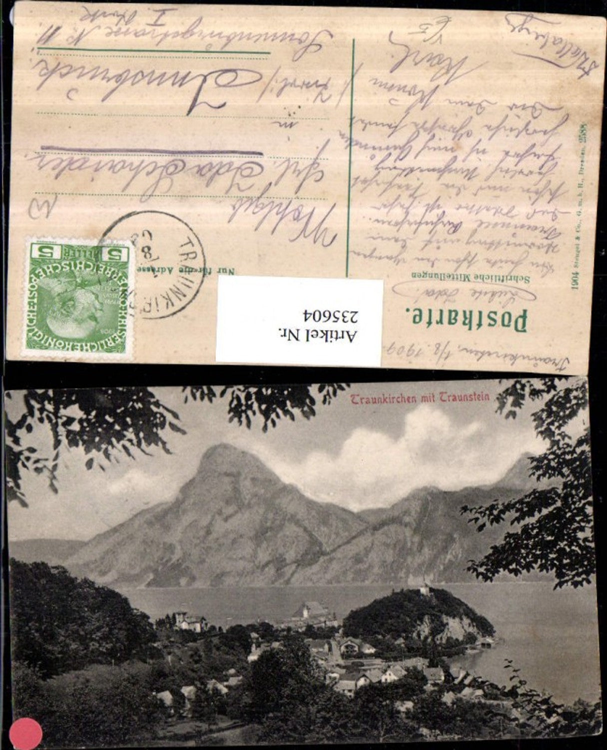 235604,Traunkirchen Totale m. Traunstein pub Stengel u. Co 2588