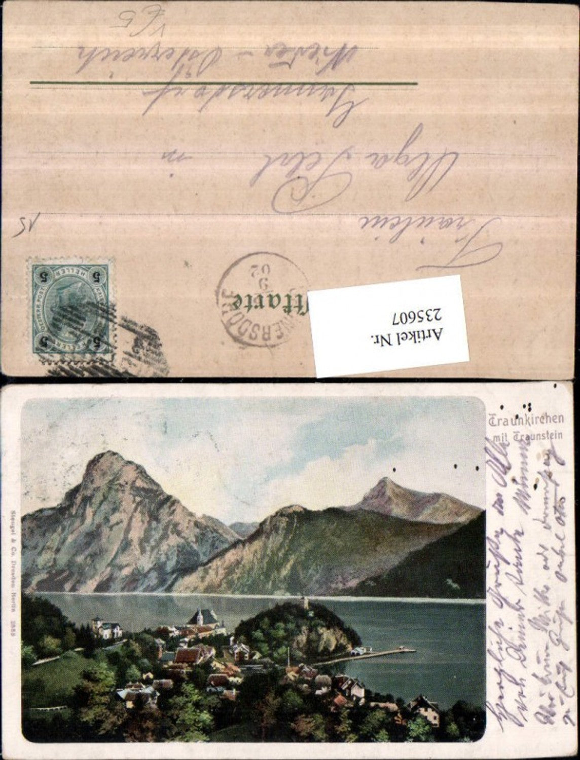 235607,Traunkirchen Totale m. Traunstein pub Stengel u. Co 2588