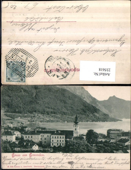 235618,Gruß aus Gmunden Teilansicht v. Kalvarienberg