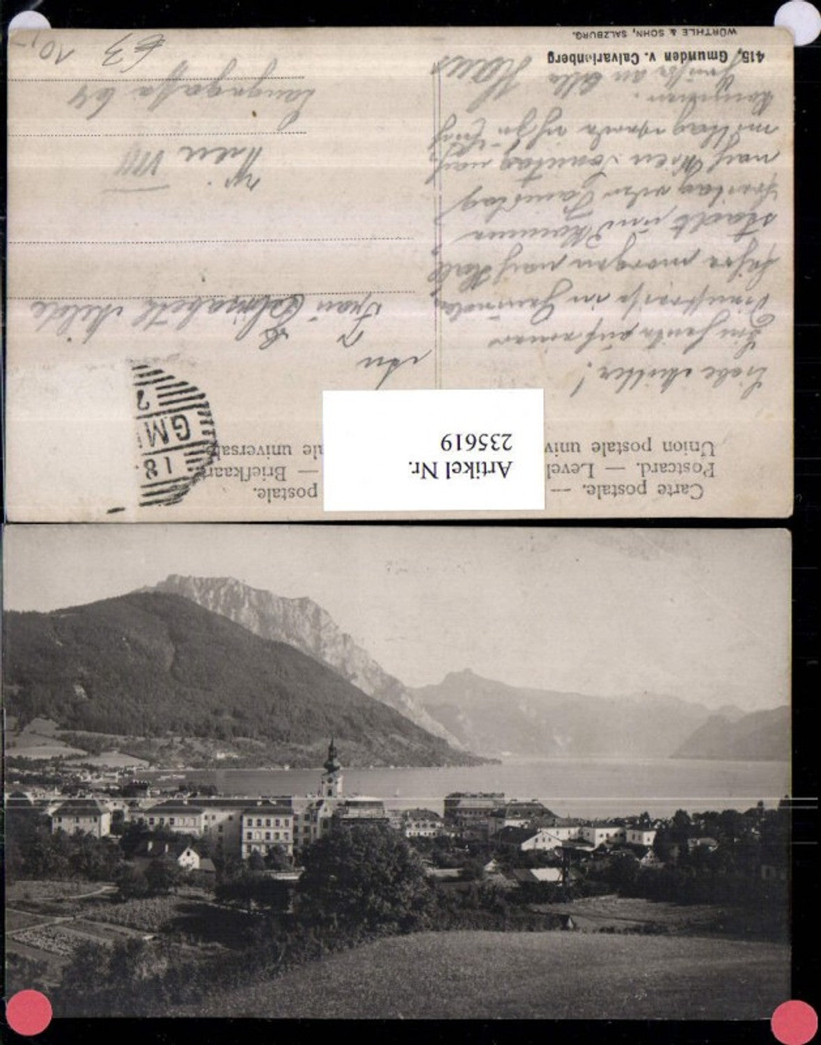 235619,Gmunden Totale v. Kalvarienberg