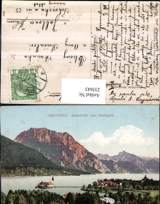 235643,Gmunden Schloss Orth v. Stadtpark