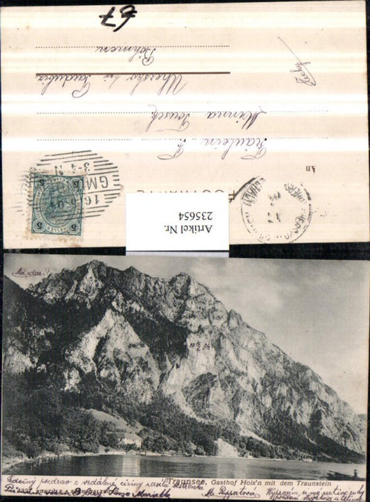 235654,Traunsee Gasthof Hoisn m. d. Traunstein b. Gmunden