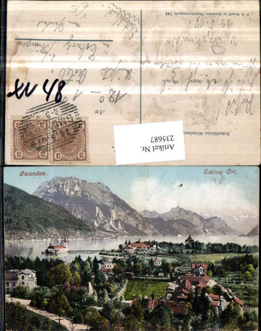 235687,Gmunden Teilansicht Schloss Orth pub F. E. Brandt 142