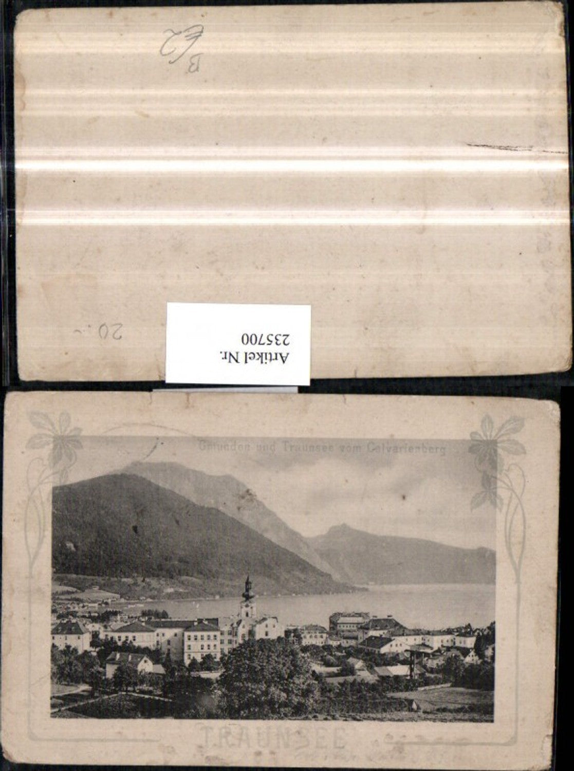 235700,Gmunden Teilansicht u. Traunsee v. Kalvarienberg