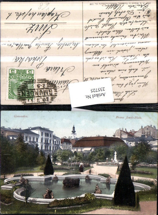 235725,Gmunden Franz Josefs-Platz Springbrunnen pub F. E. Brandt 199