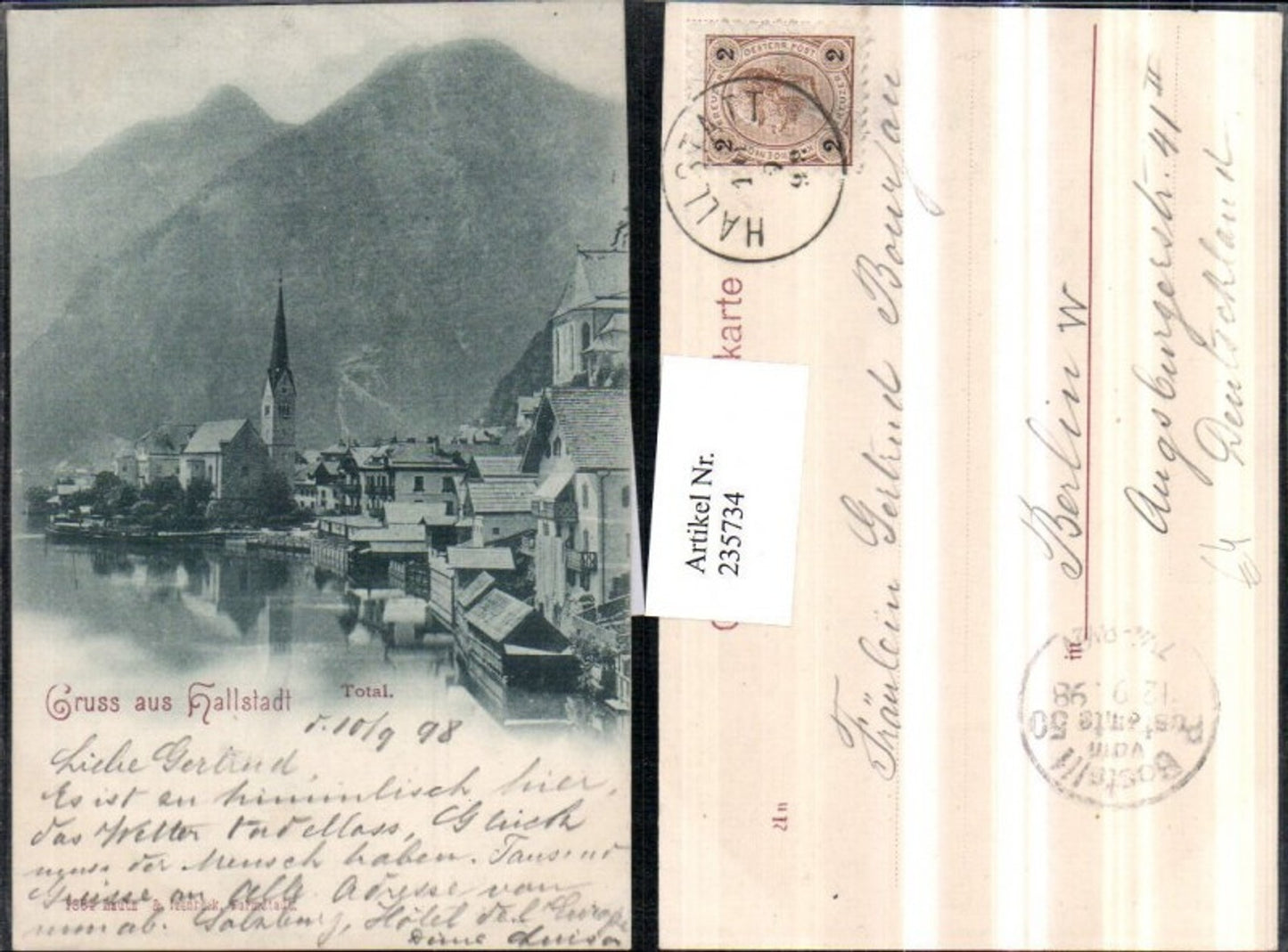 235734,Gruß aus Hallstatt Teilansicht