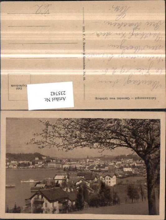 235742,Gmunden Totale vom Grünberg pub F. E. Brandt 09
