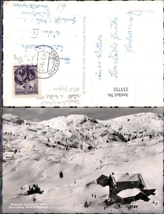 235752,Gjaidalm Schutzhütte Schilcherhaus b. Obertraun Winterbild pub Cosy 7547