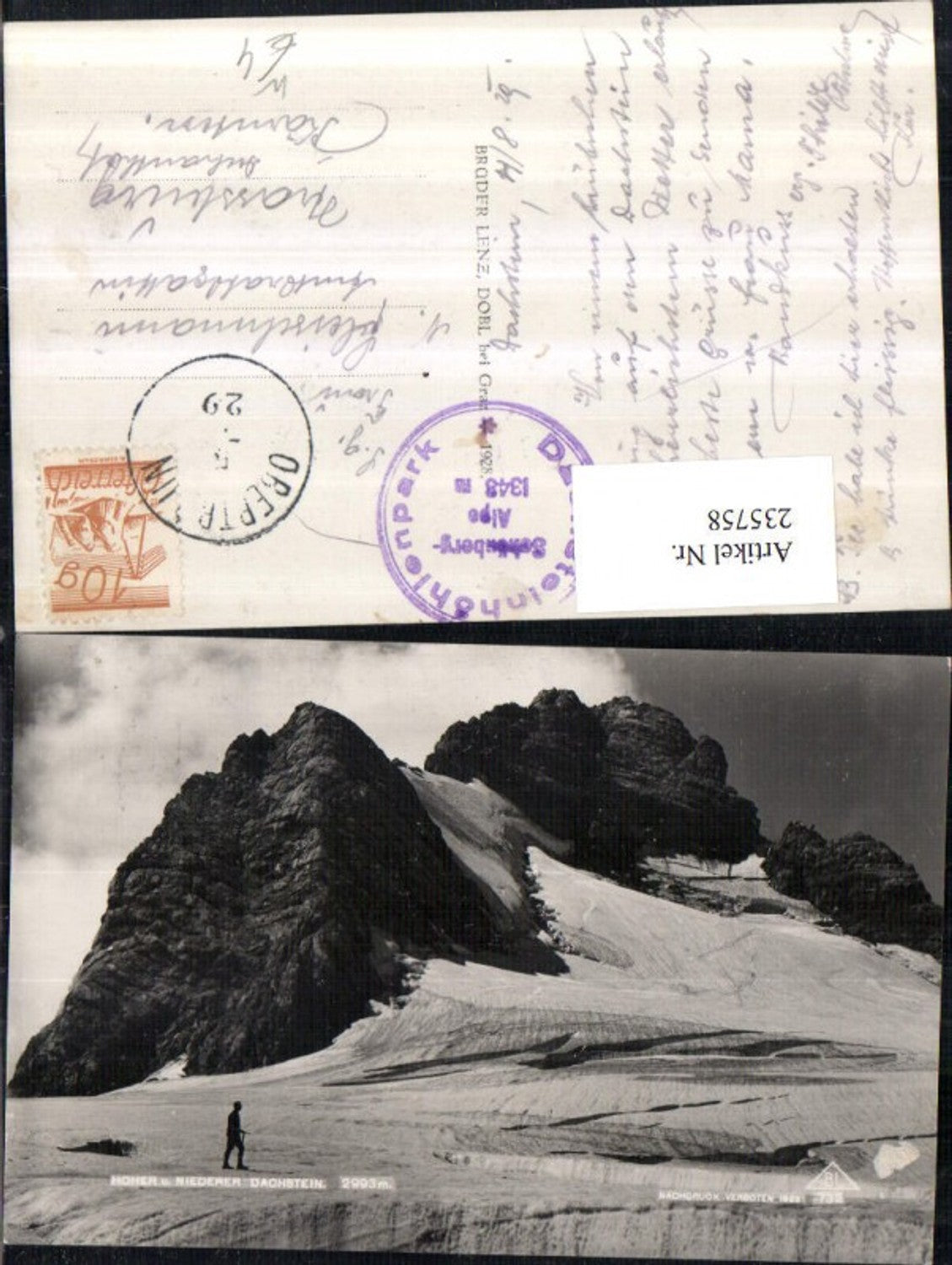 235758,Hoher u. Niederer Dachstein b. Obertraun