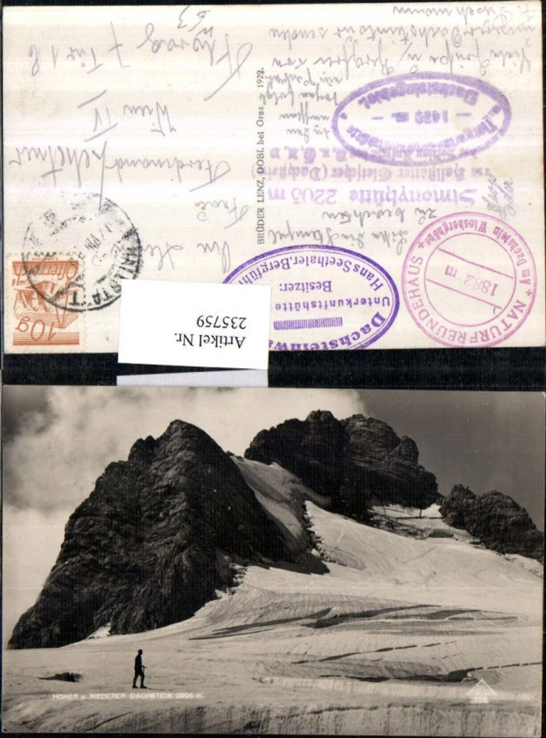 235759,Hoher u. Niederer Dachstein b. Obertraun