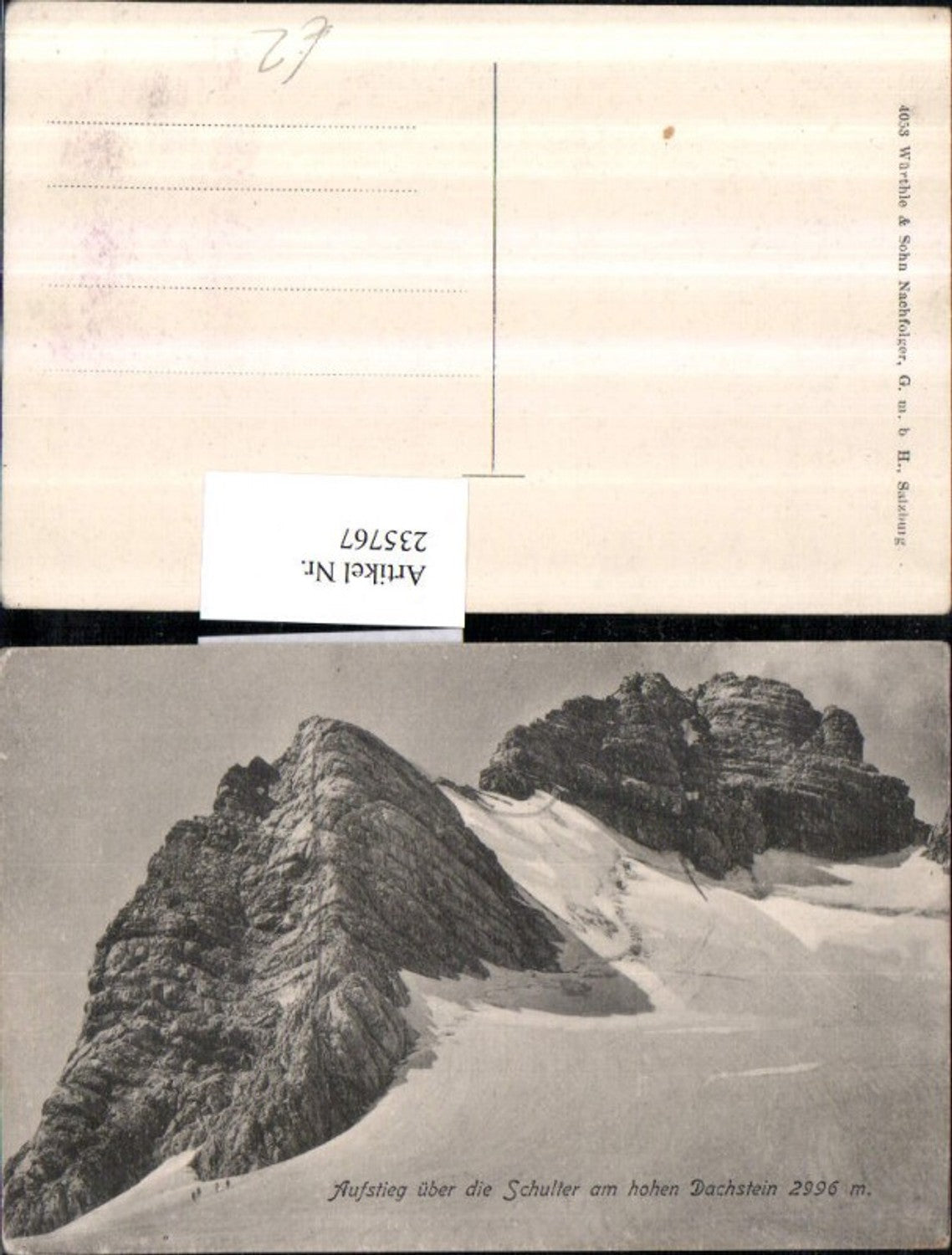 235767,Aufstieg über d. Schulter am hohe Dachstein b. Obertraun