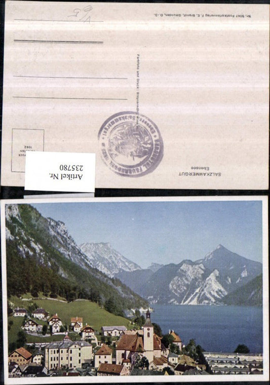 235780,Ebensee Teilansicht pub F. E. Brandt 5074