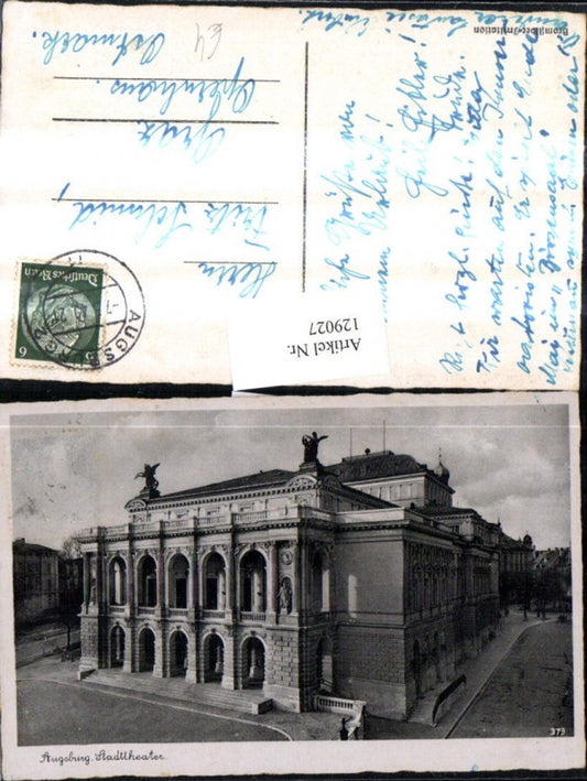 129027,Foto Ak Augsburg Stadttheater Theater