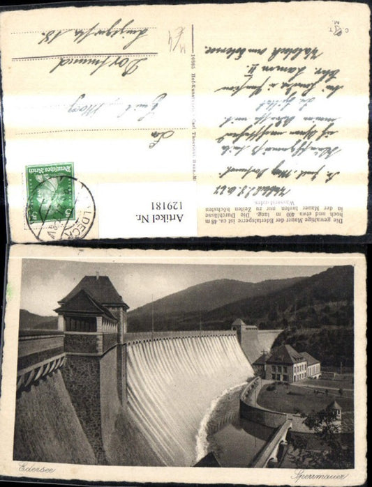 129181,Talsperre Edersee Sperrmauer Staumauer