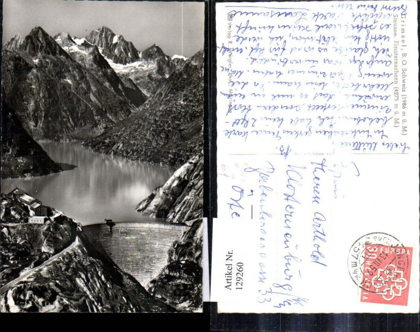 129260,Talsperre Grimsel Stausee Finsteraarhorn