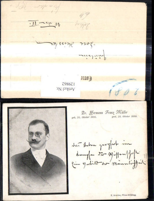 129862,Dr. Hermann Franz Müller Arzt Wissenschaft Döbling