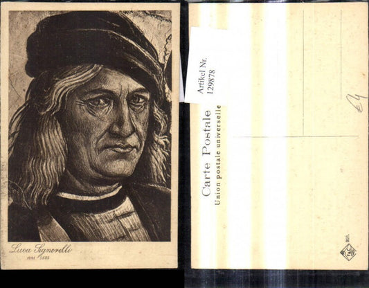 129878,Künstler Ak Luca Signorelli Maler Selbstbildnis Kunst