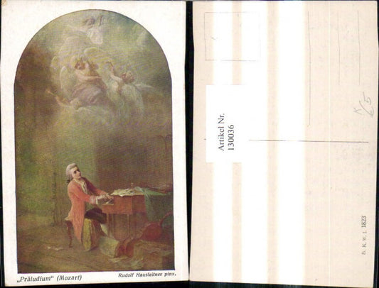 130036,Künstler Ak Rudolf Hausleitner Präludium Mozart Komponist