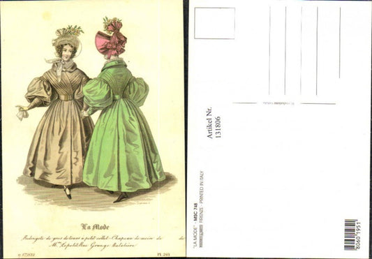 131806,Repro Jugendstil Delvaux La Mode Frauen Kleider Hut