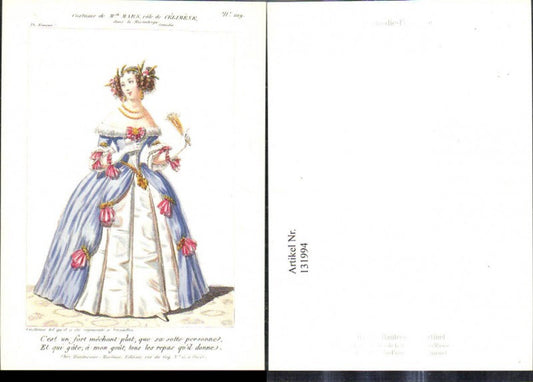 131994,Repro Jugendstil Theatre Francais Costumes Parisiens Pariser Mode Frau Kostüm Celimene
