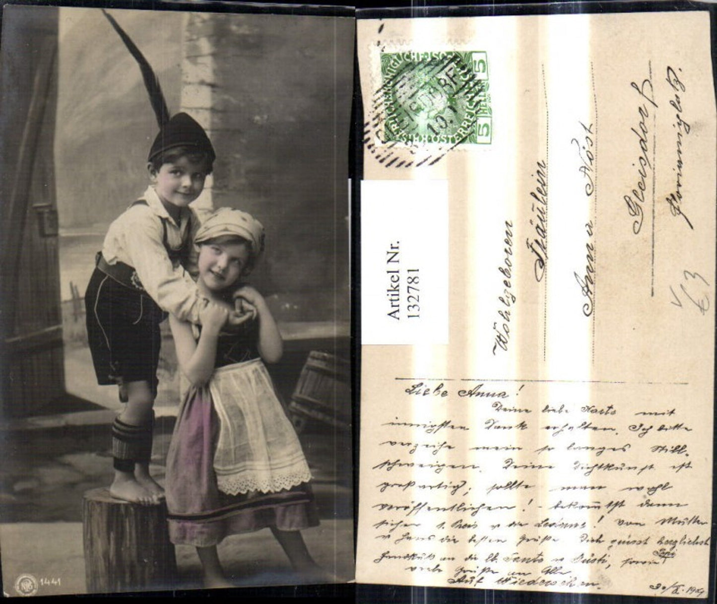 132781,Tracht Kinder i. Tracht Federhut pub NPG 1441