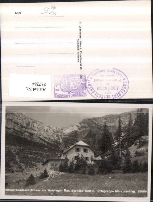 237284,Naturfreundeschutzhaus am Waxriegel Rax b. Prein Reichenau