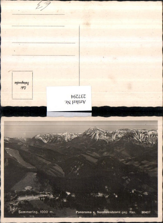 237294,Semmering Panorama v. Sonnwendstein geg. Rax