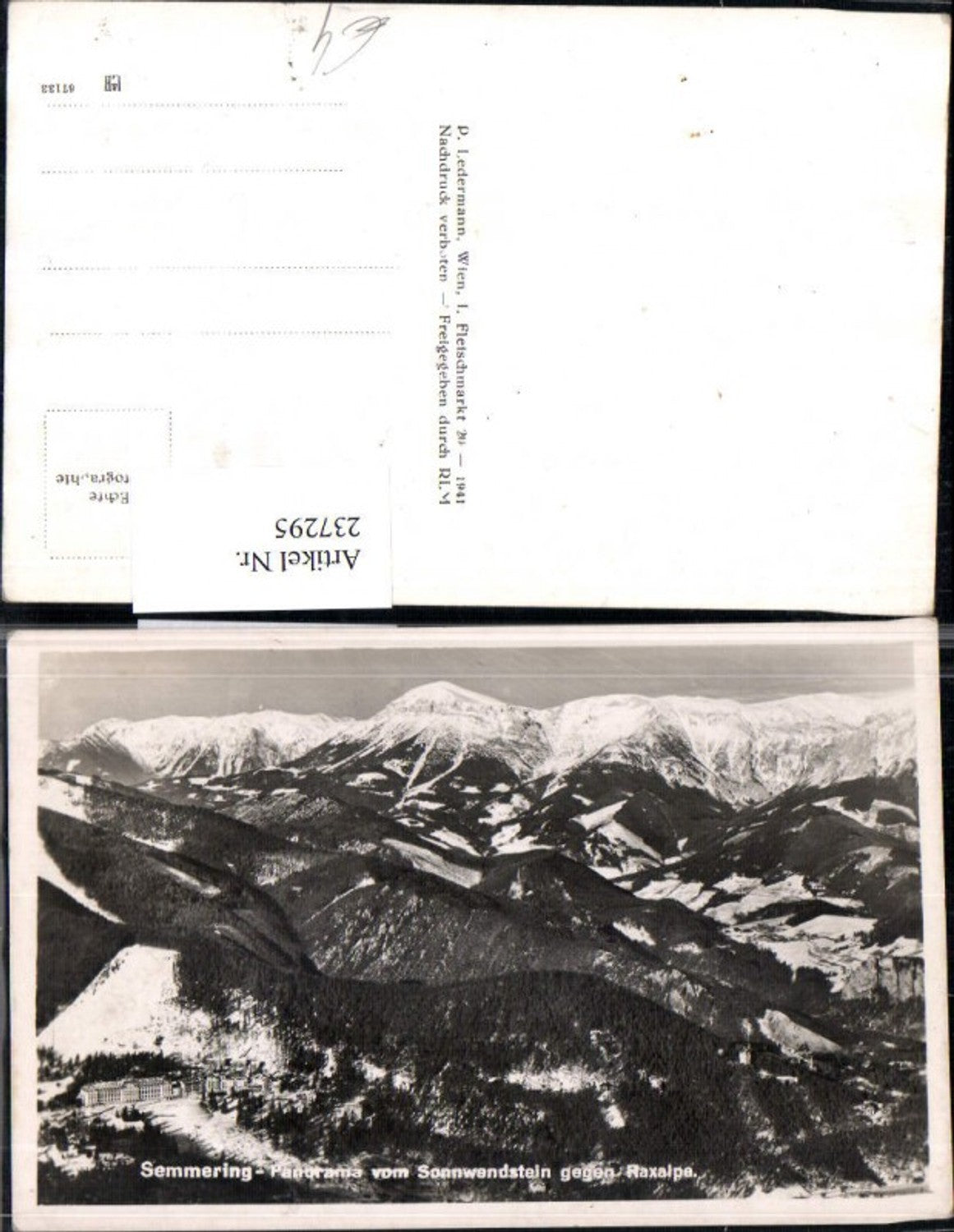 237295,Semmering Panorama v. Sonnwendstein geg. Raxalpe Winterbild
