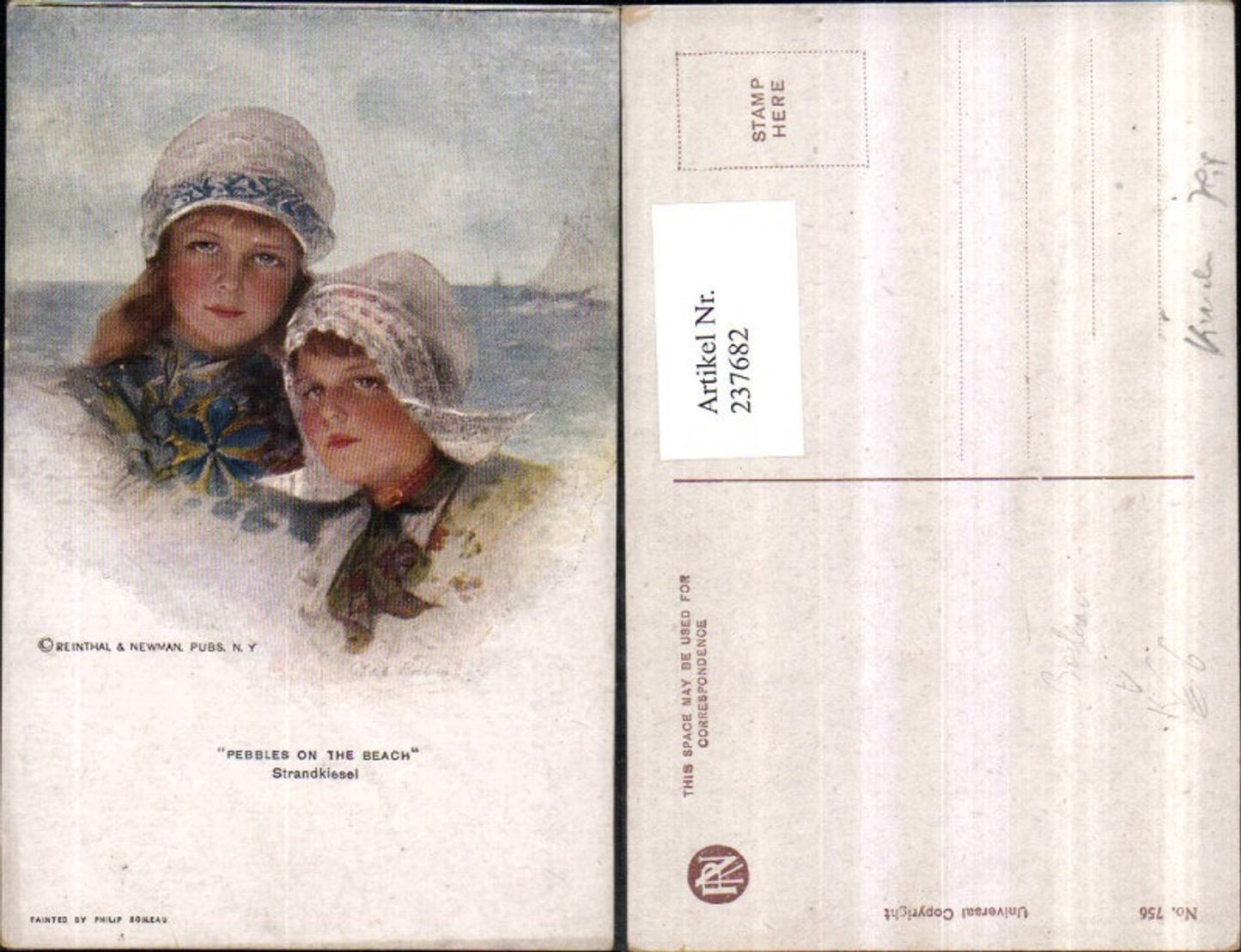 237682,Reinthal & Newman 756 Künstler Philip Boileau Pebbles on the Beach Strandkiesel