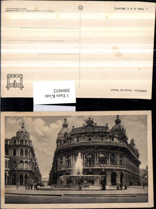 2004052,Genova Genau Piazza De Ferrari Brunnen