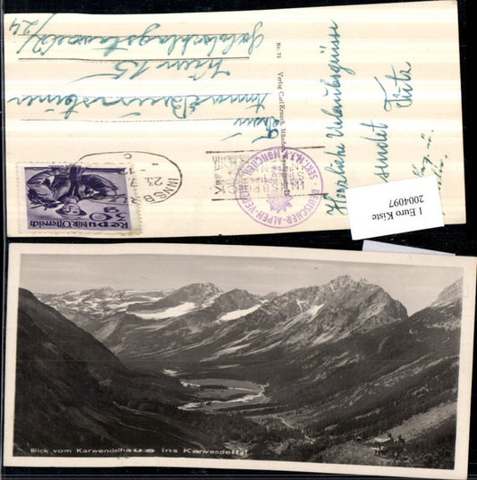 2004097,Blick v. Karwendelhaus ins Karwendeltal Bergkulisse