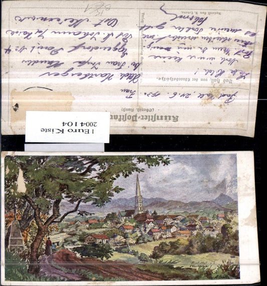 2004104,Künstler AK A. Lebeda Bad Hall Totale v. d. Eduardshöhe