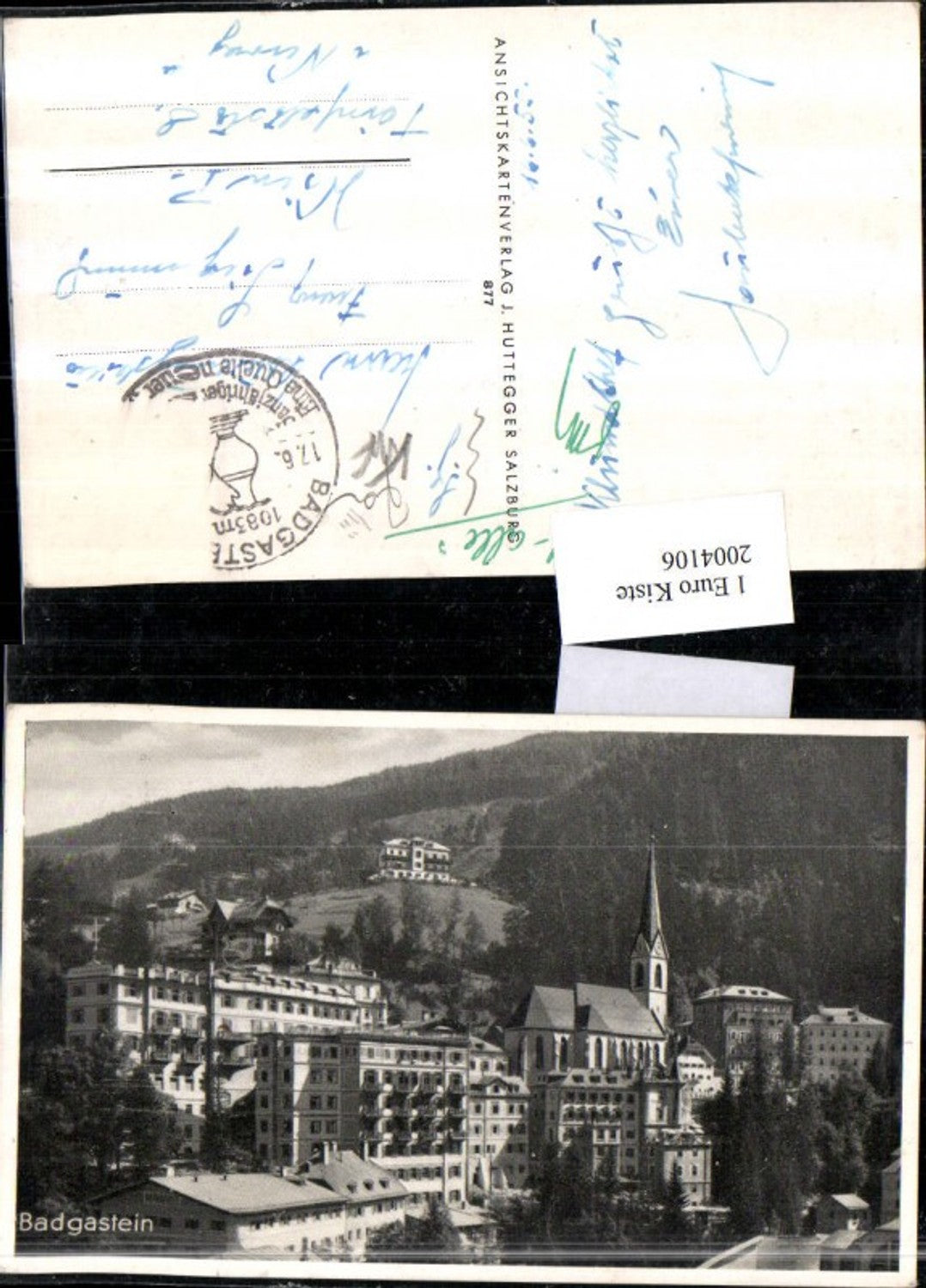 2004106,Badgastein Bad Gastein Teilansicht Kirche