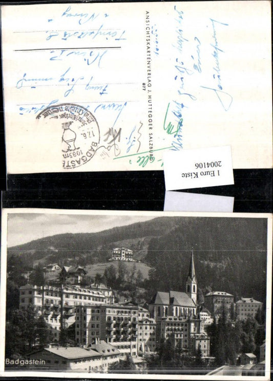 2004106,Badgastein Bad Gastein Teilansicht Kirche