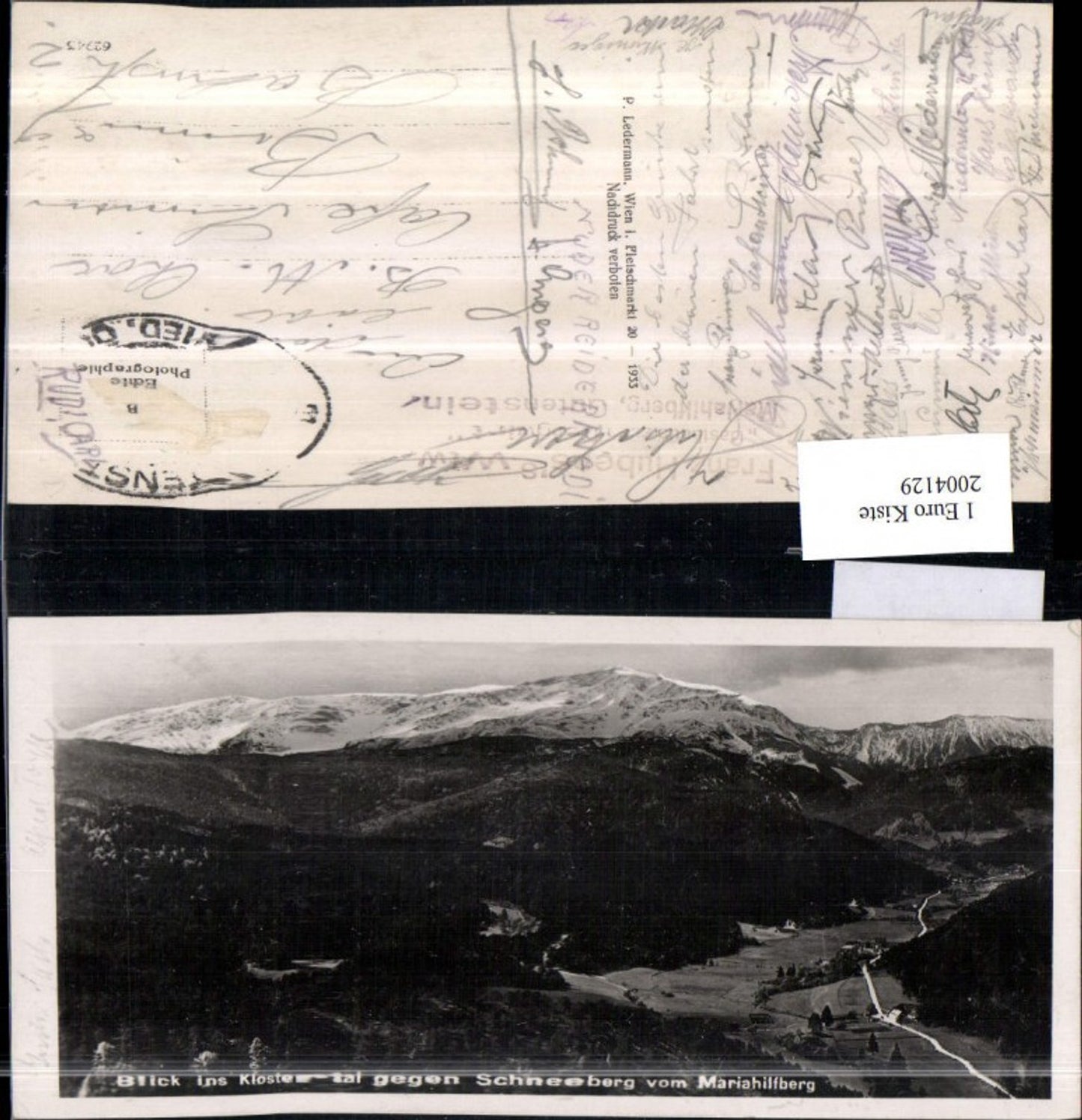 2004129,Blick ins Klostertal geg. Schneeberg v. Mariahilfberg