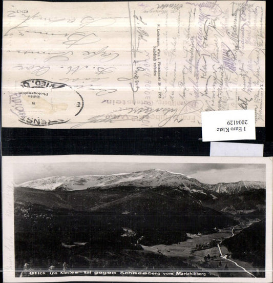 2004129,Blick ins Klostertal geg. Schneeberg v. Mariahilfberg