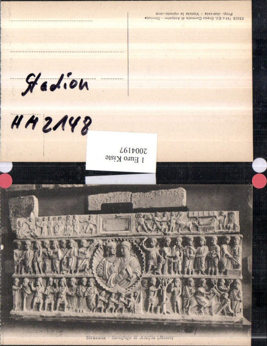 2004197,Siracusa Sarcofago di Adelfia Museo Sarkophag