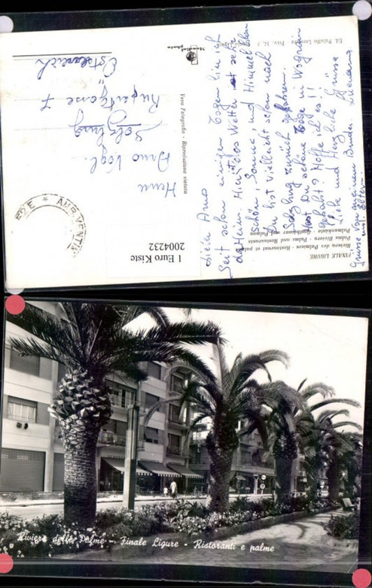 2004232,Finale Ligure Riviera des Palmiers Palmenküste Gasthäuer u. Palmen