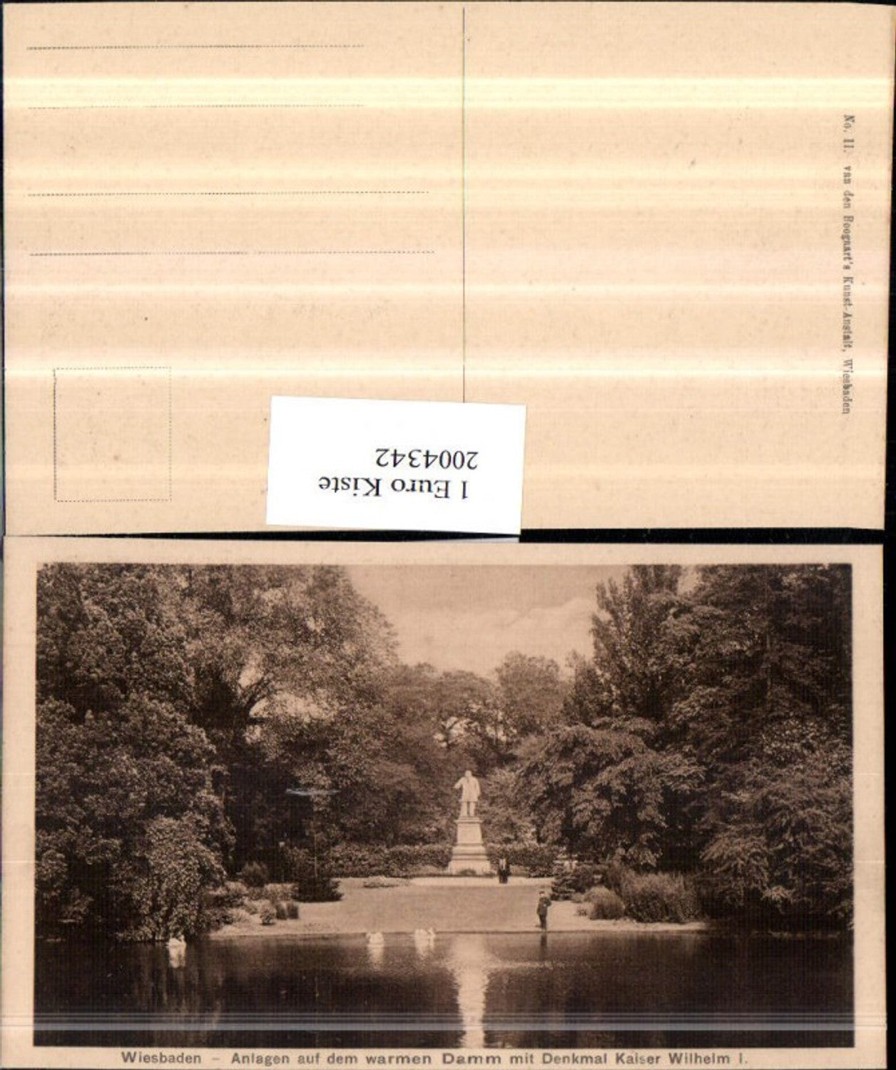 2004342,Wiesbaden Anlagen auf d. Warmen Damm m. Denkmal Kaiser Wilhelm 1