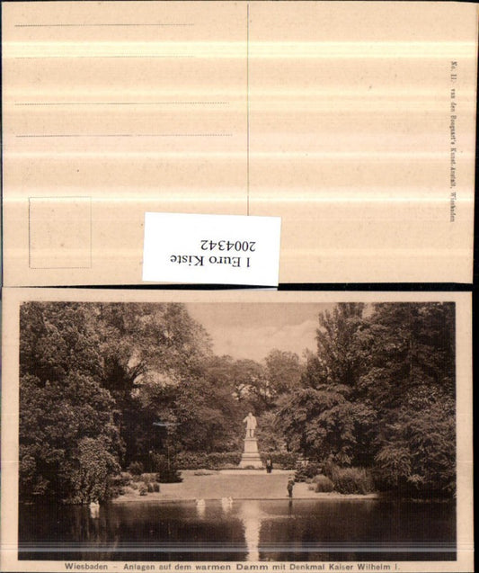 2004342,Wiesbaden Anlagen auf d. Warmen Damm m. Denkmal Kaiser Wilhelm 1