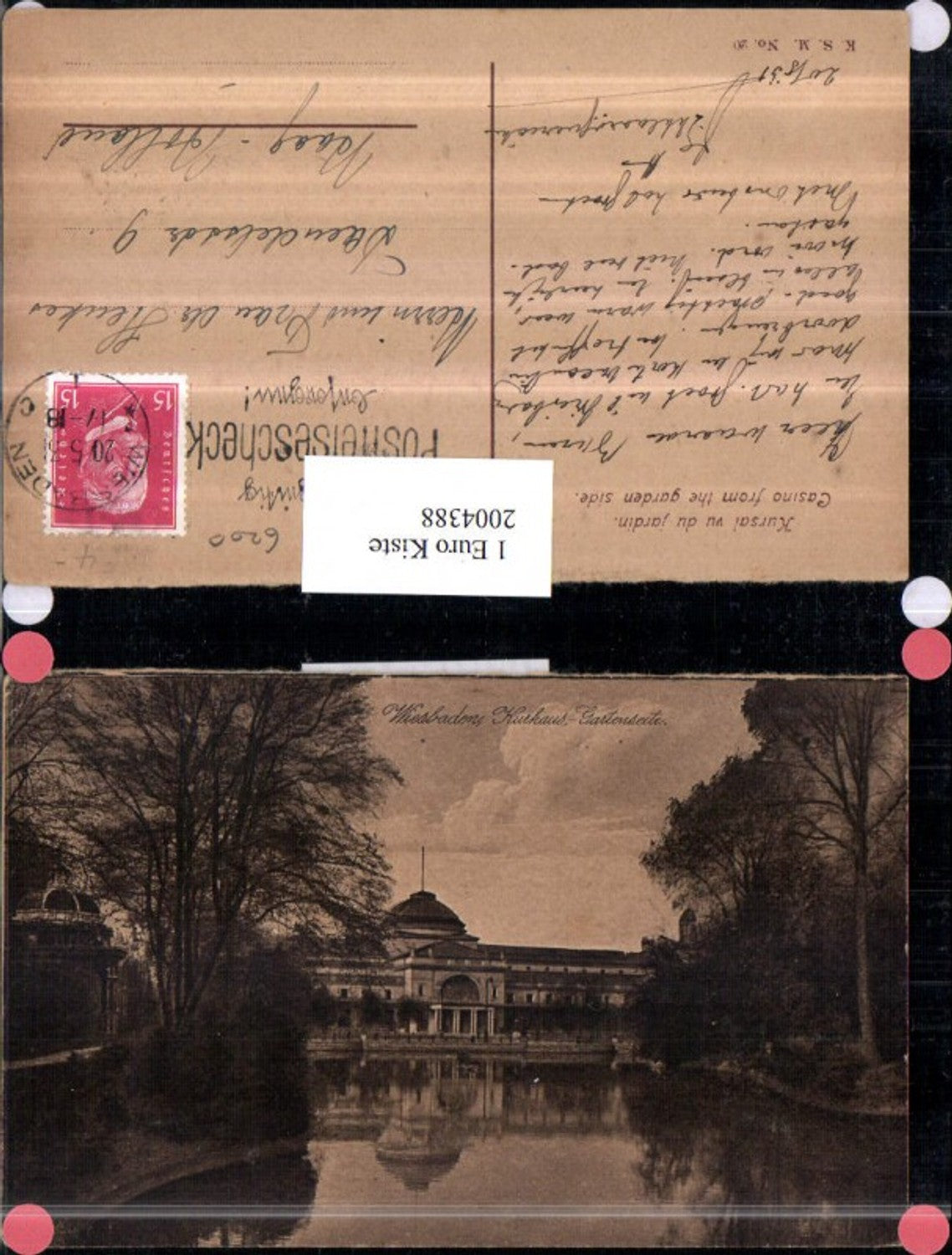 2004388,Wiesbaden Kurhaus Gartenseite