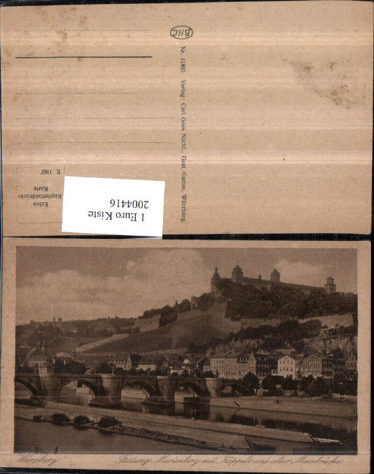 2004416,Würzburg Festung Marienberg m. Käppele u. Alter Mainbrücke