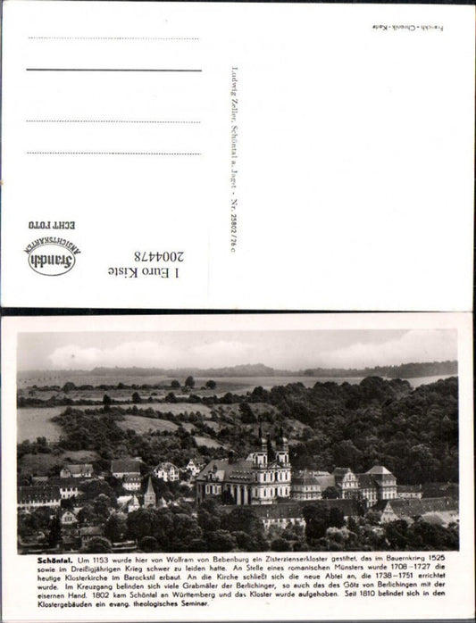 2004478,Schöntal Teilansicht Kirche Text