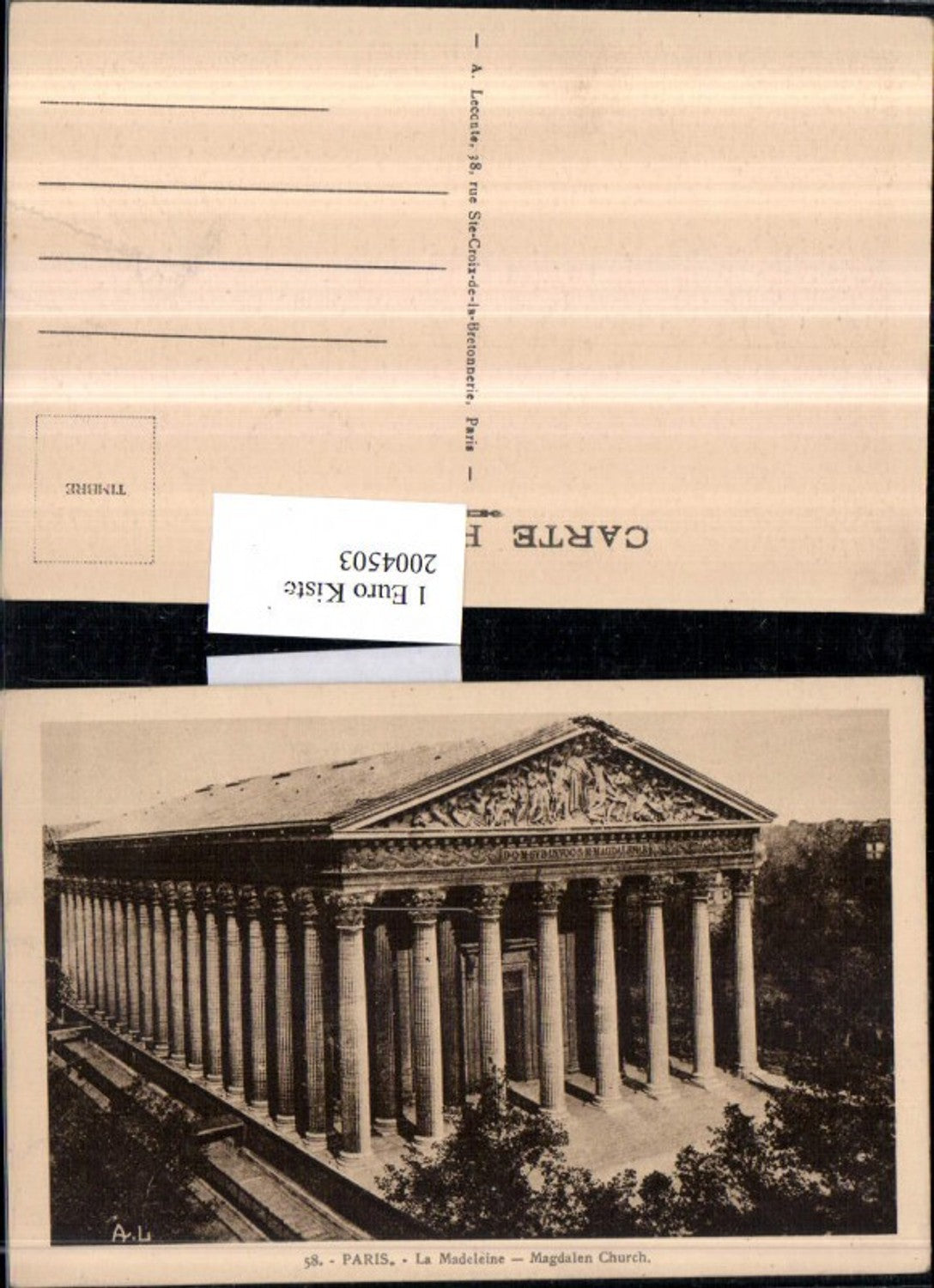 2004503,Paris La Madeleine Magdalen Church Kirche