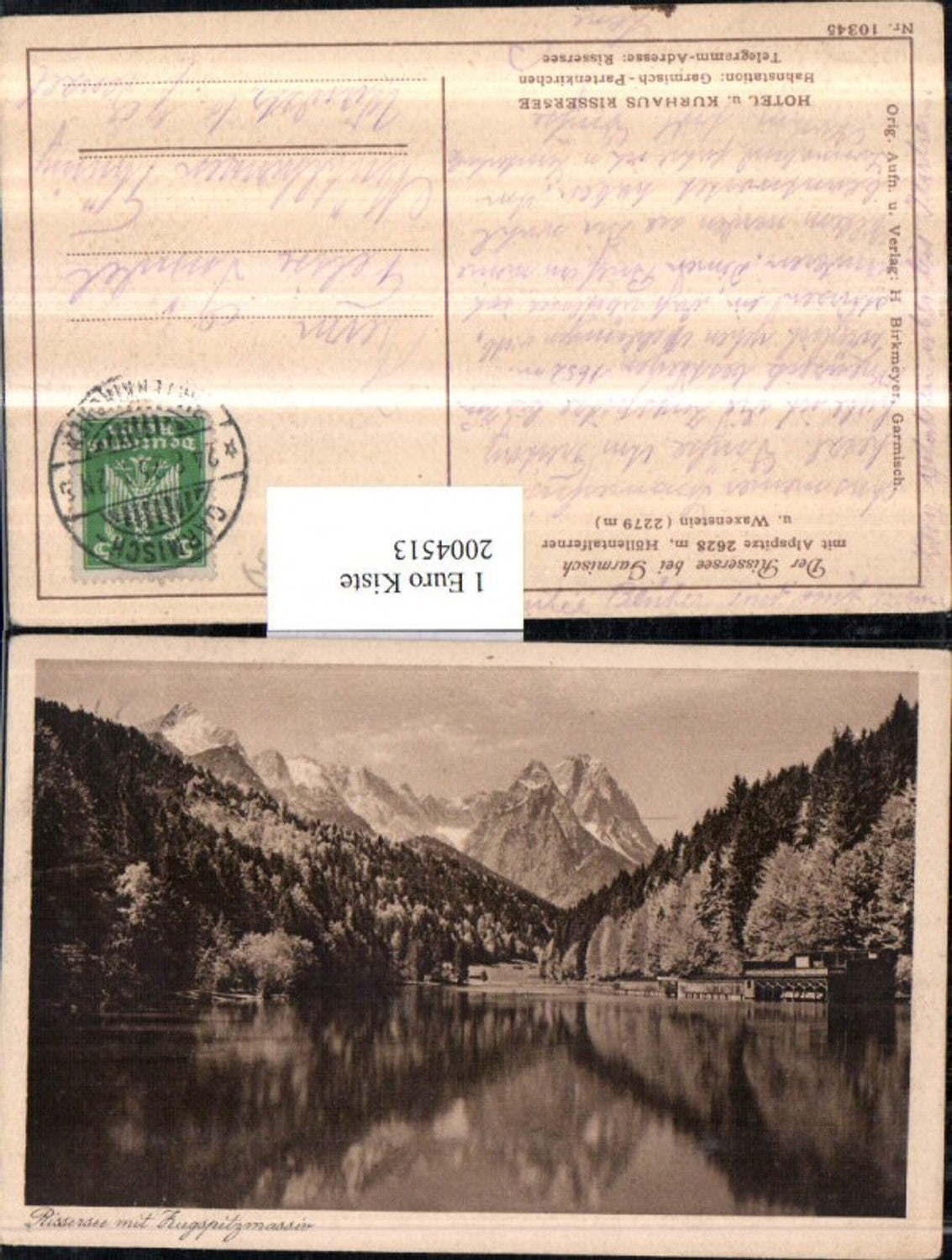 2004513,Rissersee b. Garmisch m. Alpspitze Höllentalferner u. Waxenstein