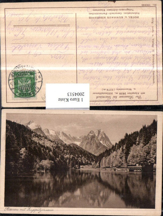 2004513,Rissersee b. Garmisch m. Alpspitze Höllentalferner u. Waxenstein