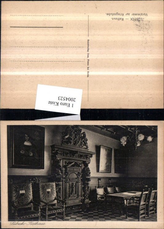 2004523,Lübeck Rathaus Vorzimmer zur Kriegsstube Innenansicht