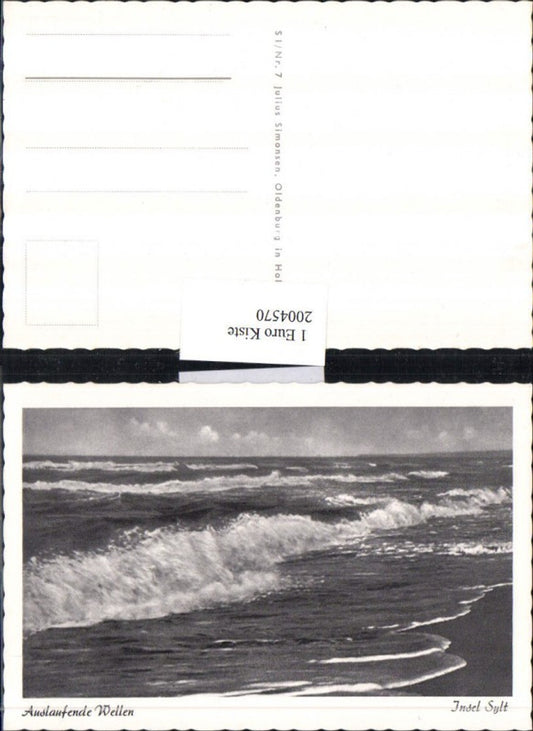 2004570,Insel Sylt Strand Auslaufende Wellen Partie